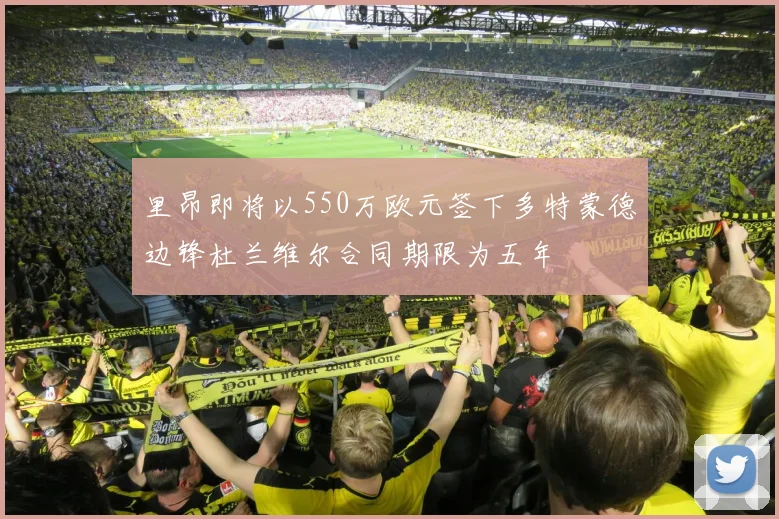 里昂即将以550万欧元签下多特蒙德边锋杜兰维尔合同期限为五年